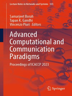 cover image of Advanced Computational and Communication Paradigms